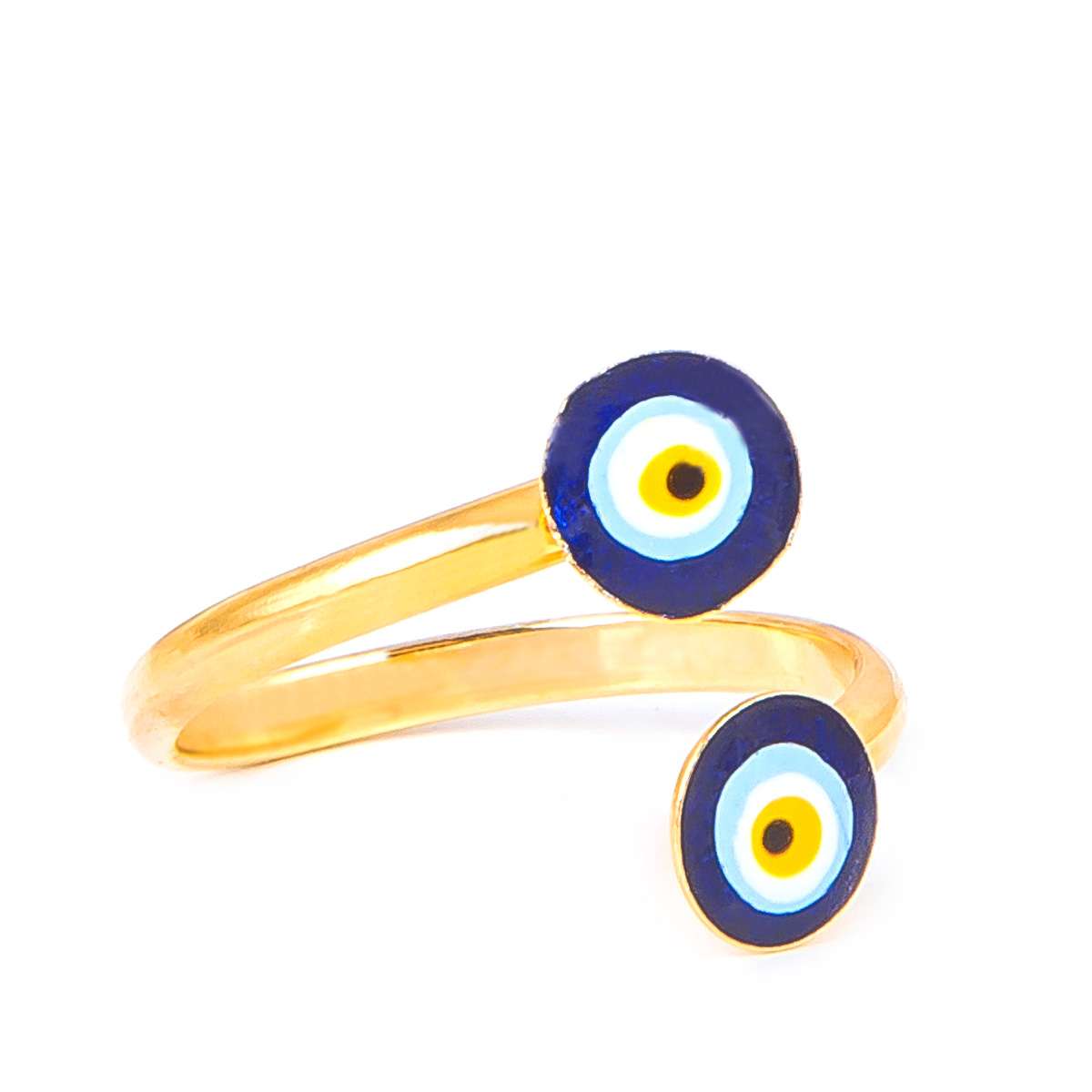 Adjustable Metal Evil Eye Ring