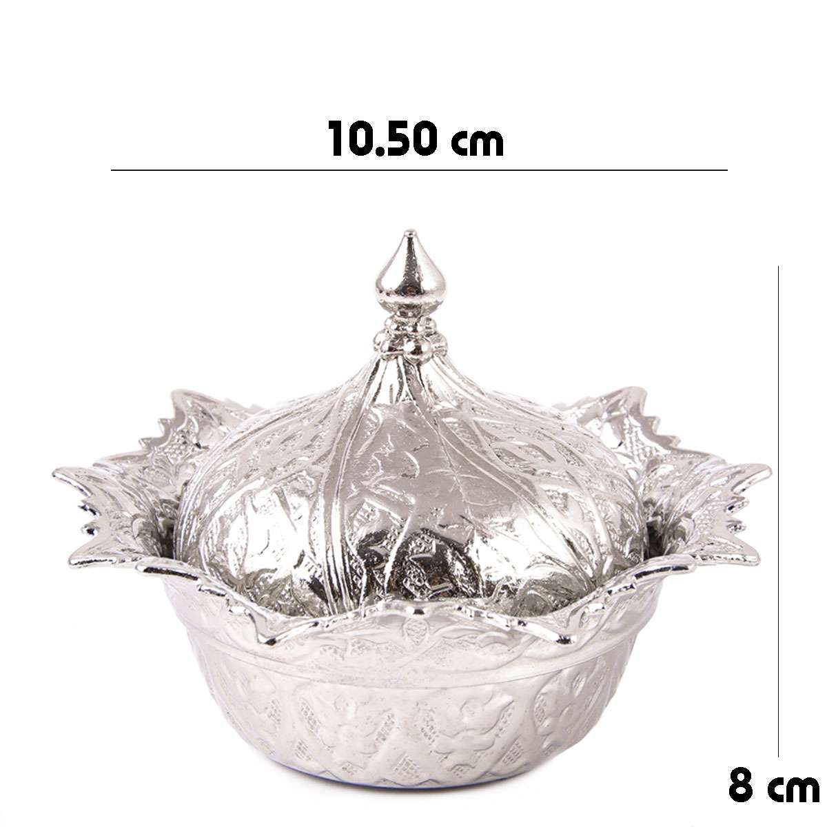 Sugar Bowl With Turkish-Ottoman Patterns-Silver Color
