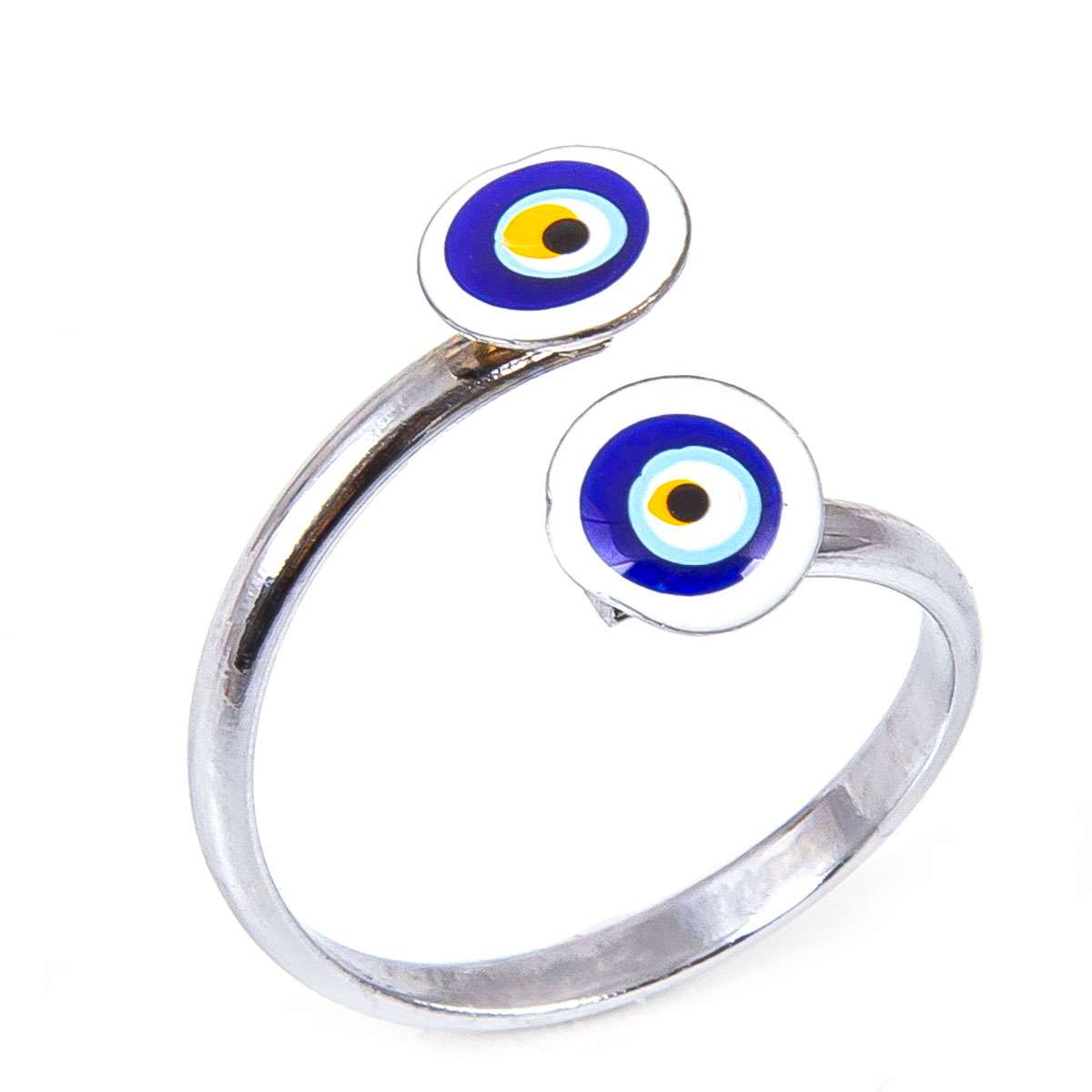 Adjustable Metal Evil Eye Ring