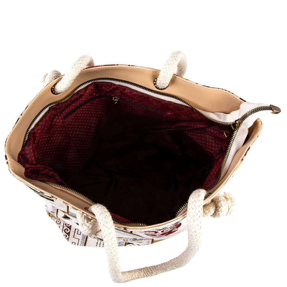 Greek Style Vintage Shoulder Bag Cream