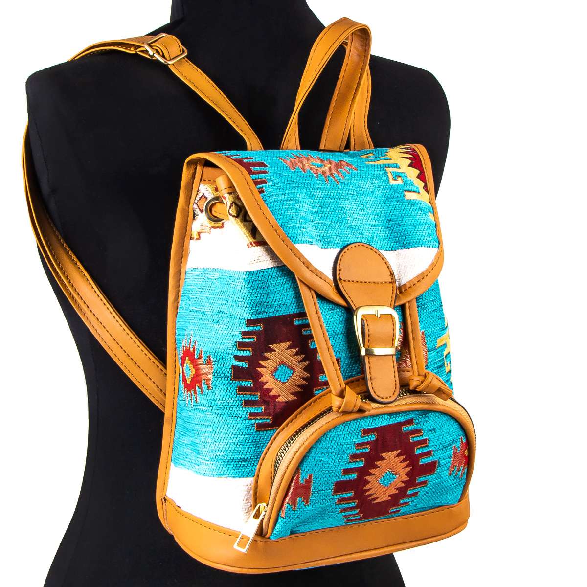 Authentic Kilim Fabric Backpack