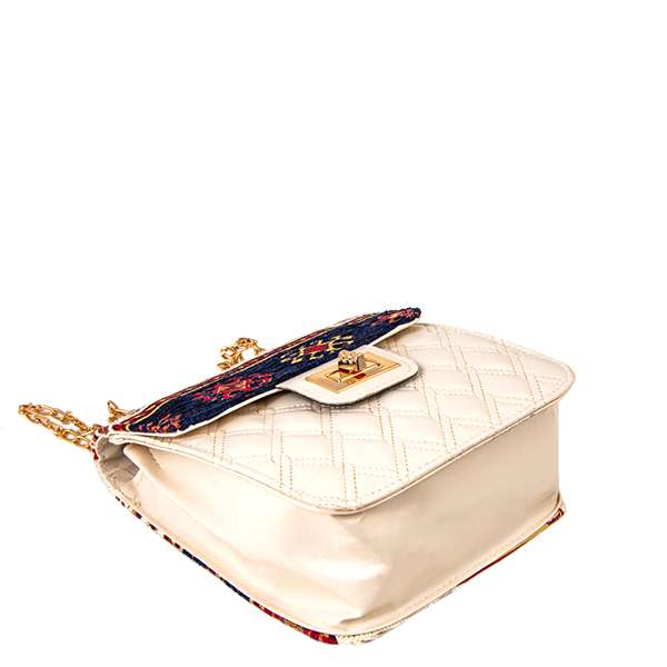 Vintage Pattern Square Faux Leather Bag