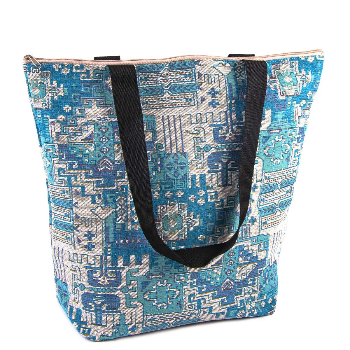 Vintage Tapestry Beach Tote Bag