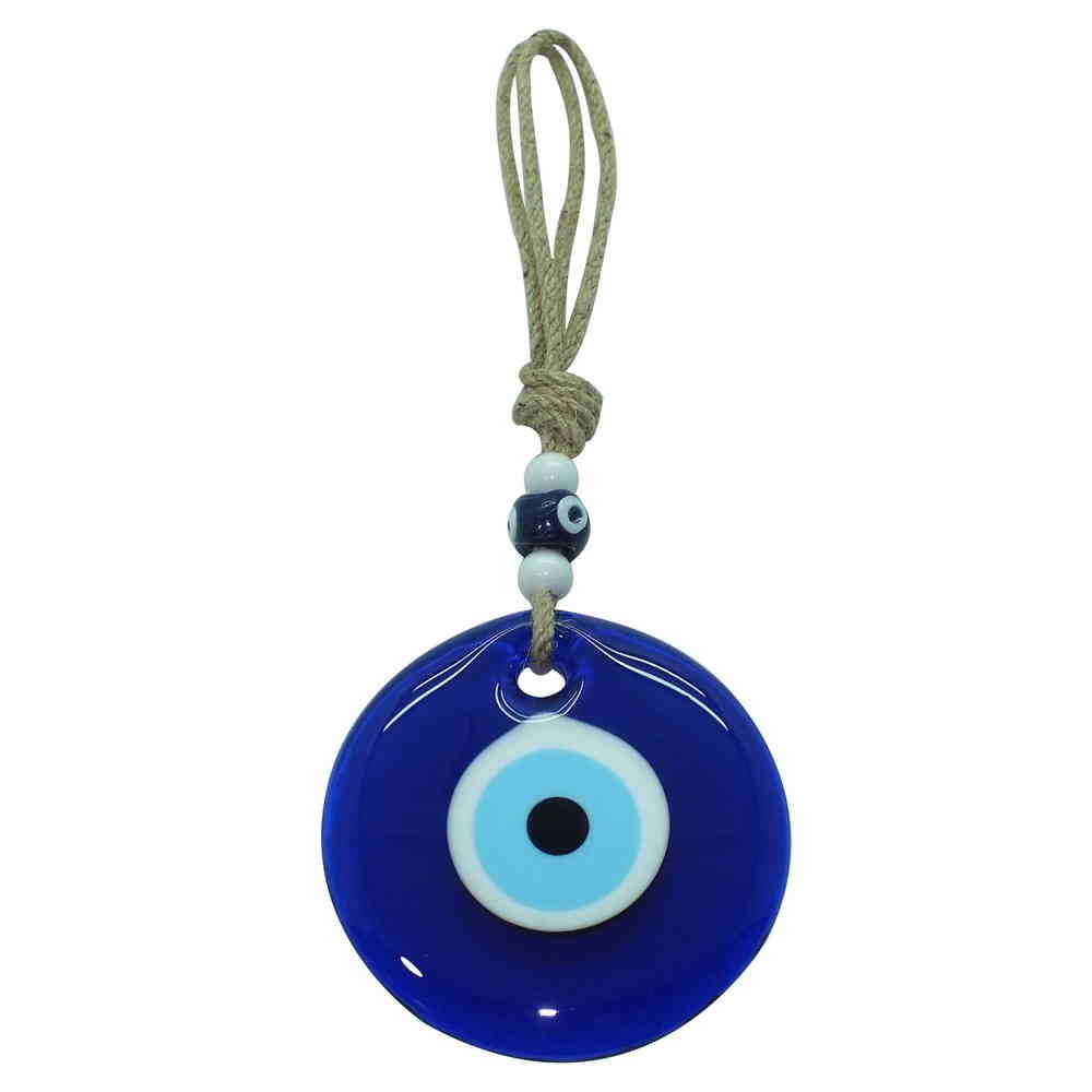 Evil Eye Glass Wall Hanging Decoration 4" inches