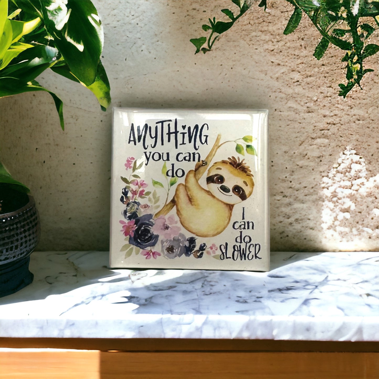 Sloth Glass Magnet