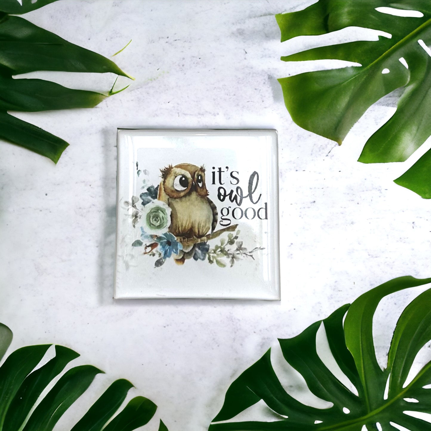 Owl Glass Magnet