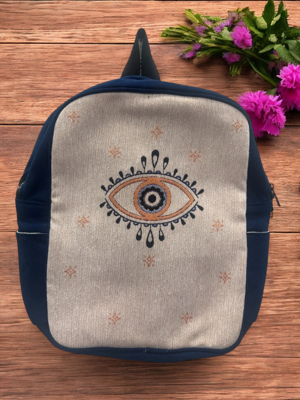 Vintage Tapestry Backpack Evil Eye Pattern