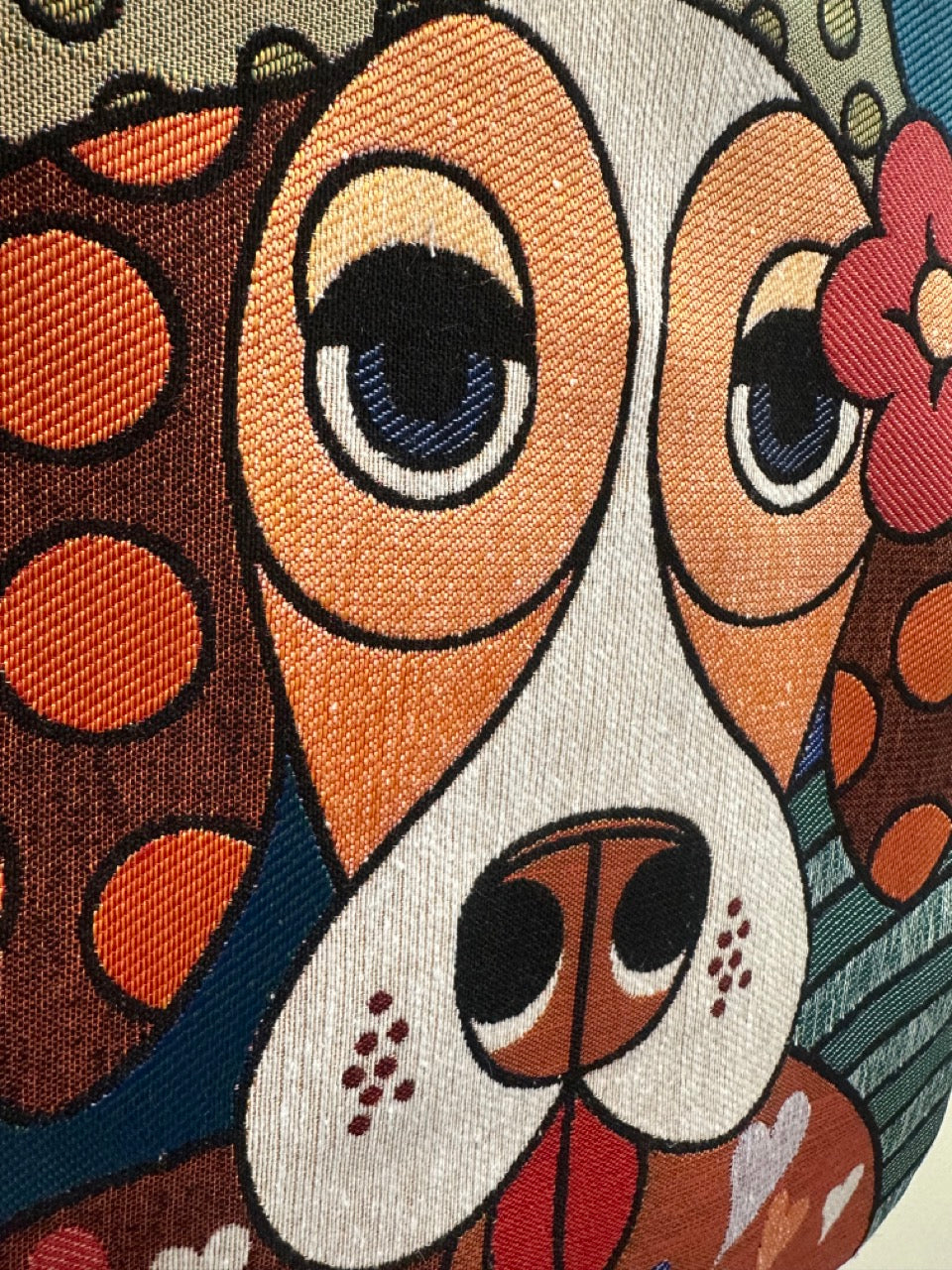 Vintage Tapestry Backpack Dog Pattern