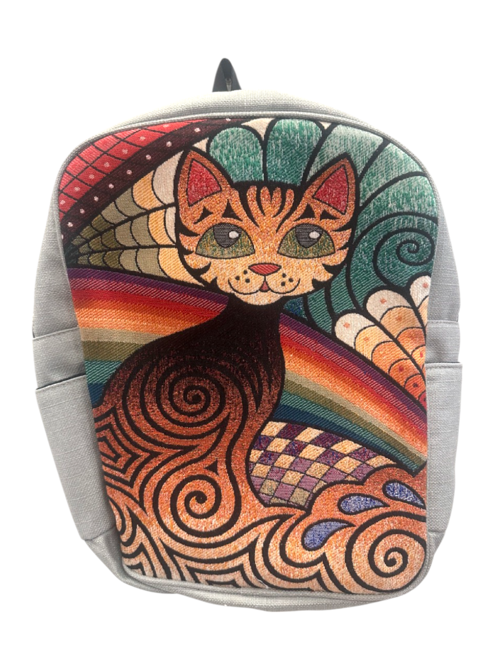 Vintage Tapestry Backpack Cat Pattern