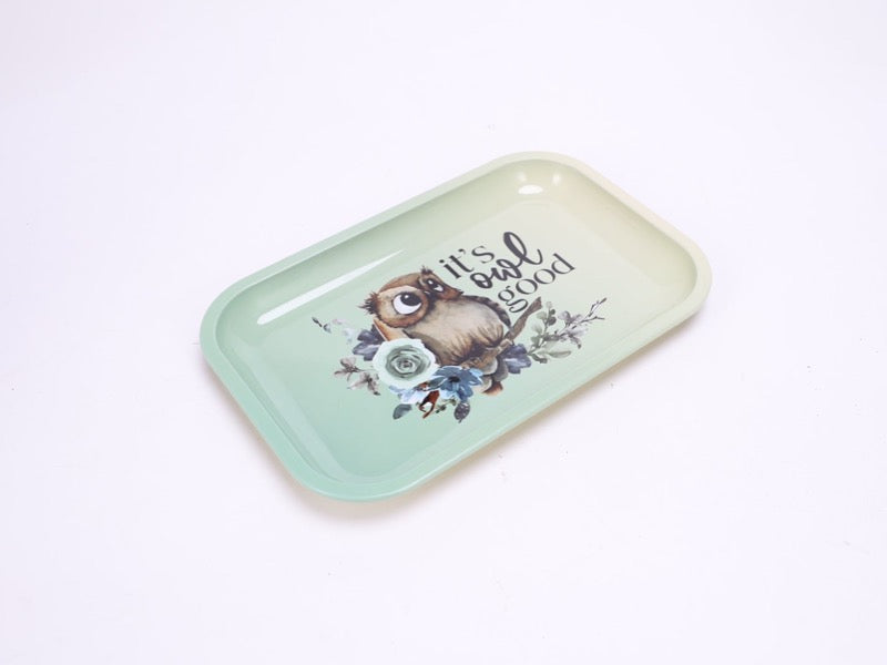 Metal Tray Owl