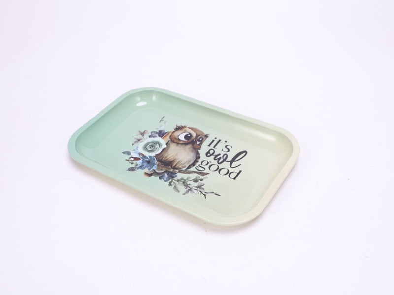 Metal Tray Owl
