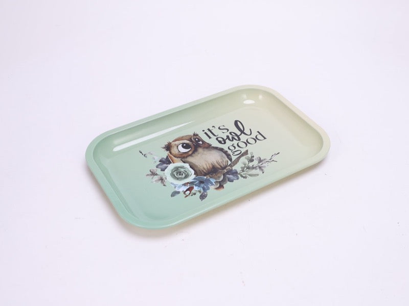Metal Tray Owl