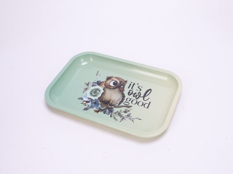 Metal Tray Owl