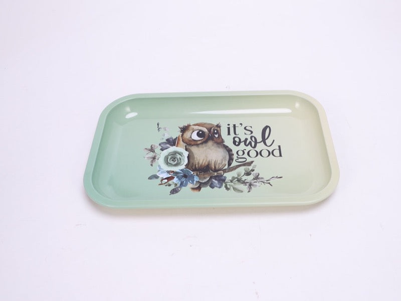 Metal Tray Owl