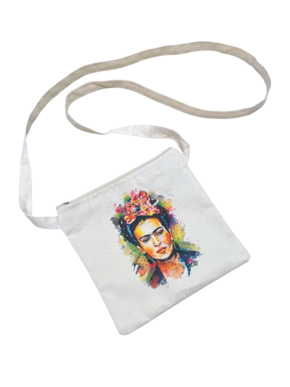 Frida Printed Canvas Crossbody Bag