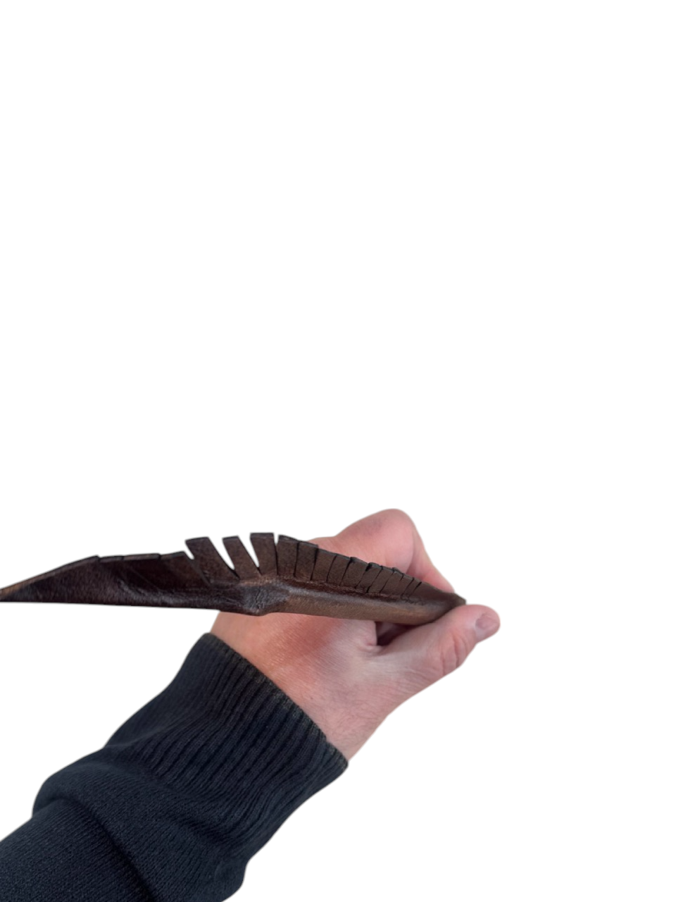 Handmade Leather Feather Pen Brown