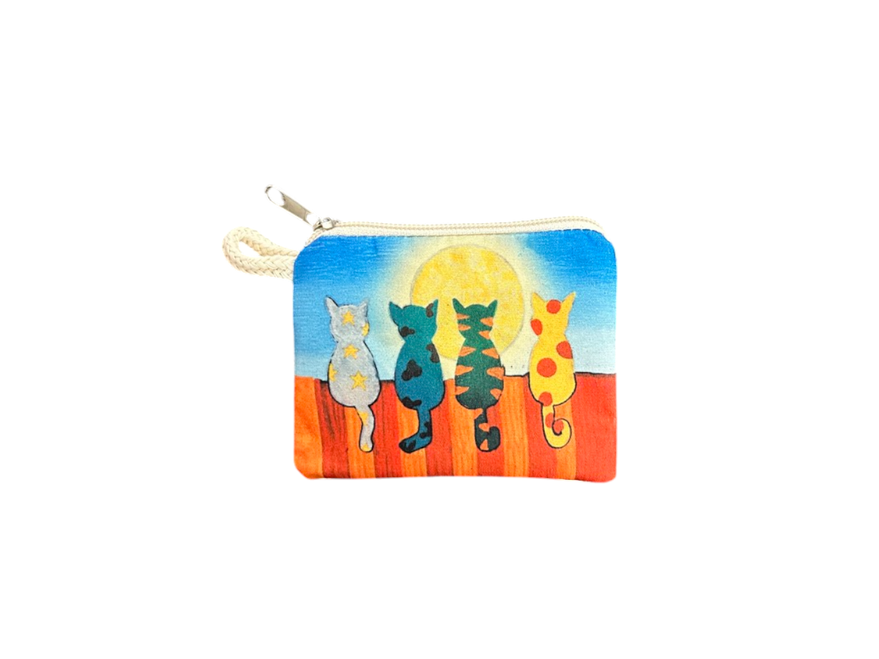 Cat Printed Canvas Wallets