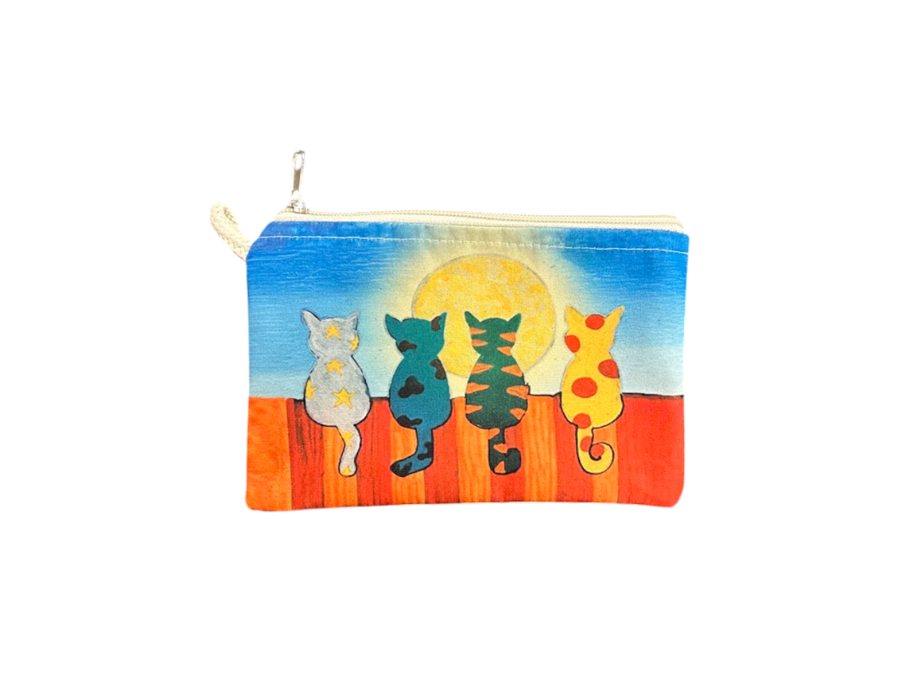 Cat Printed Canvas Wallets