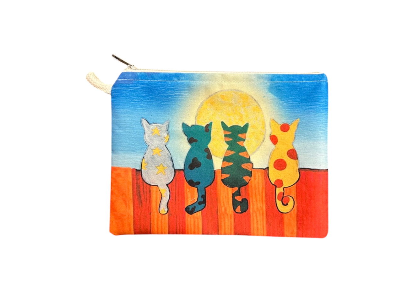 Cat Printed Canvas Wallets