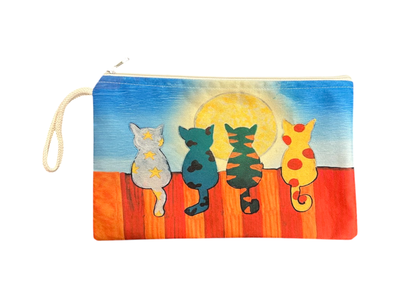 Cat Printed Canvas Wallets