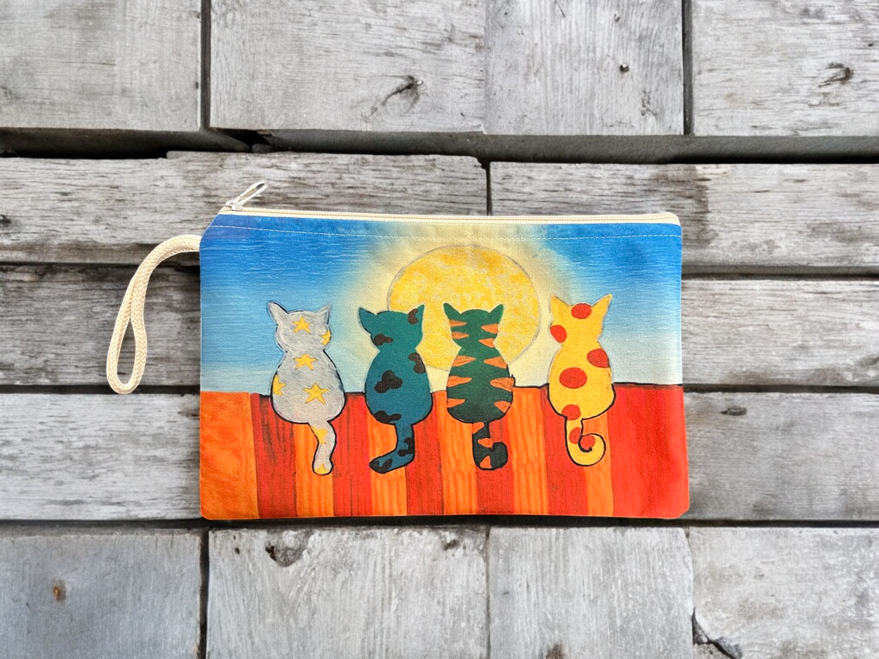 Cat Printed Canvas Wallets
