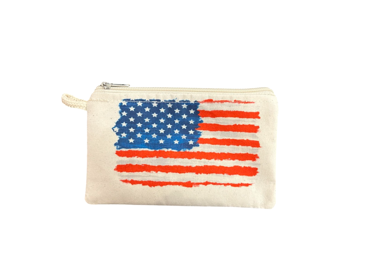 American Flag Printed Canvas Wallets