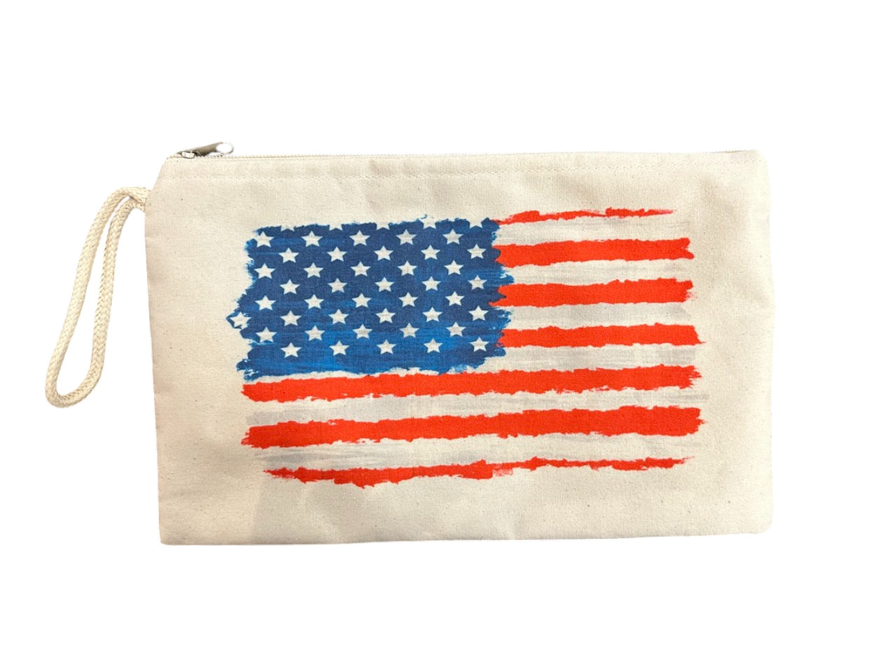 American Flag Printed Canvas Wallets