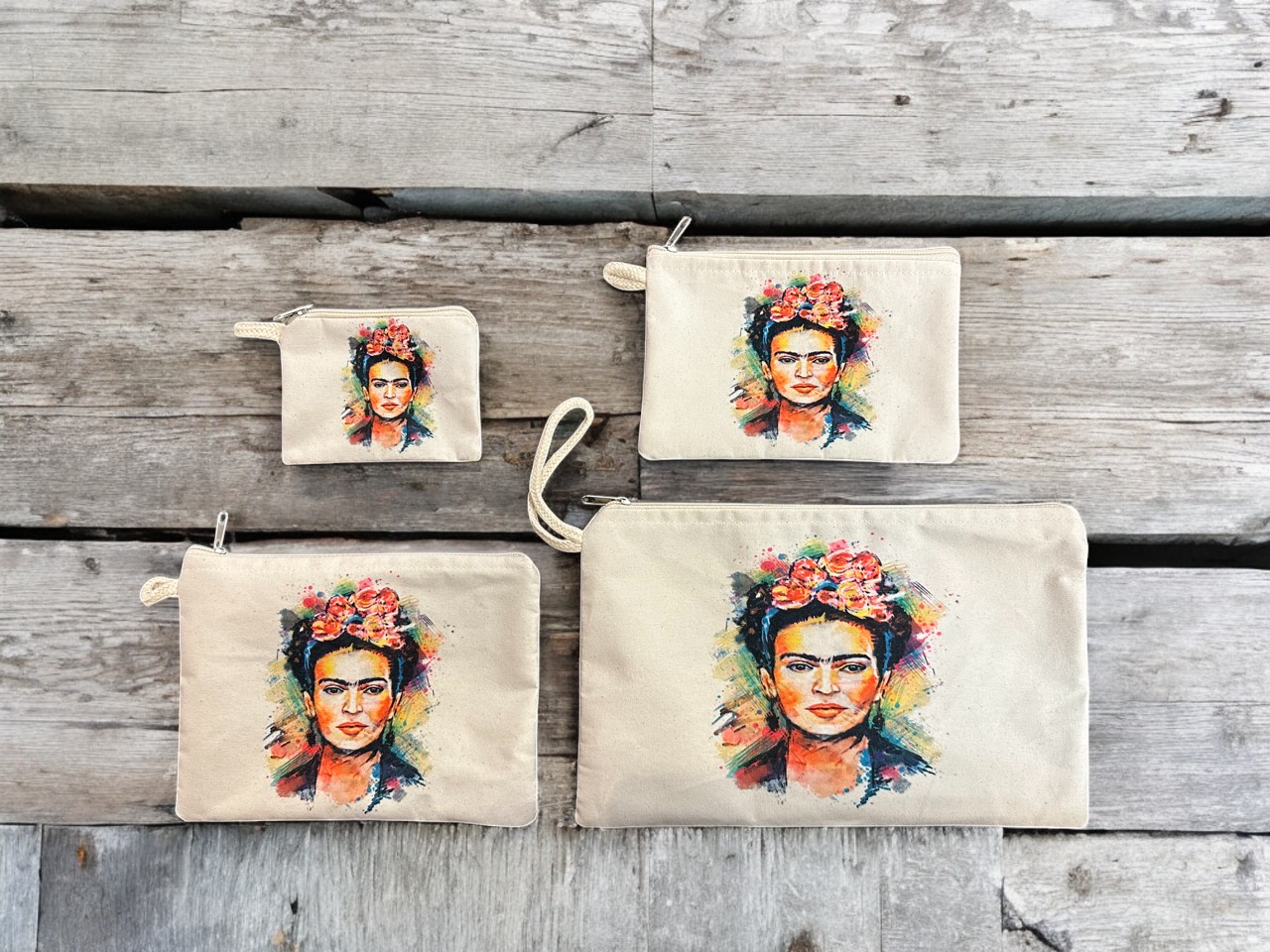 Frida Printed Canvas Wallets
