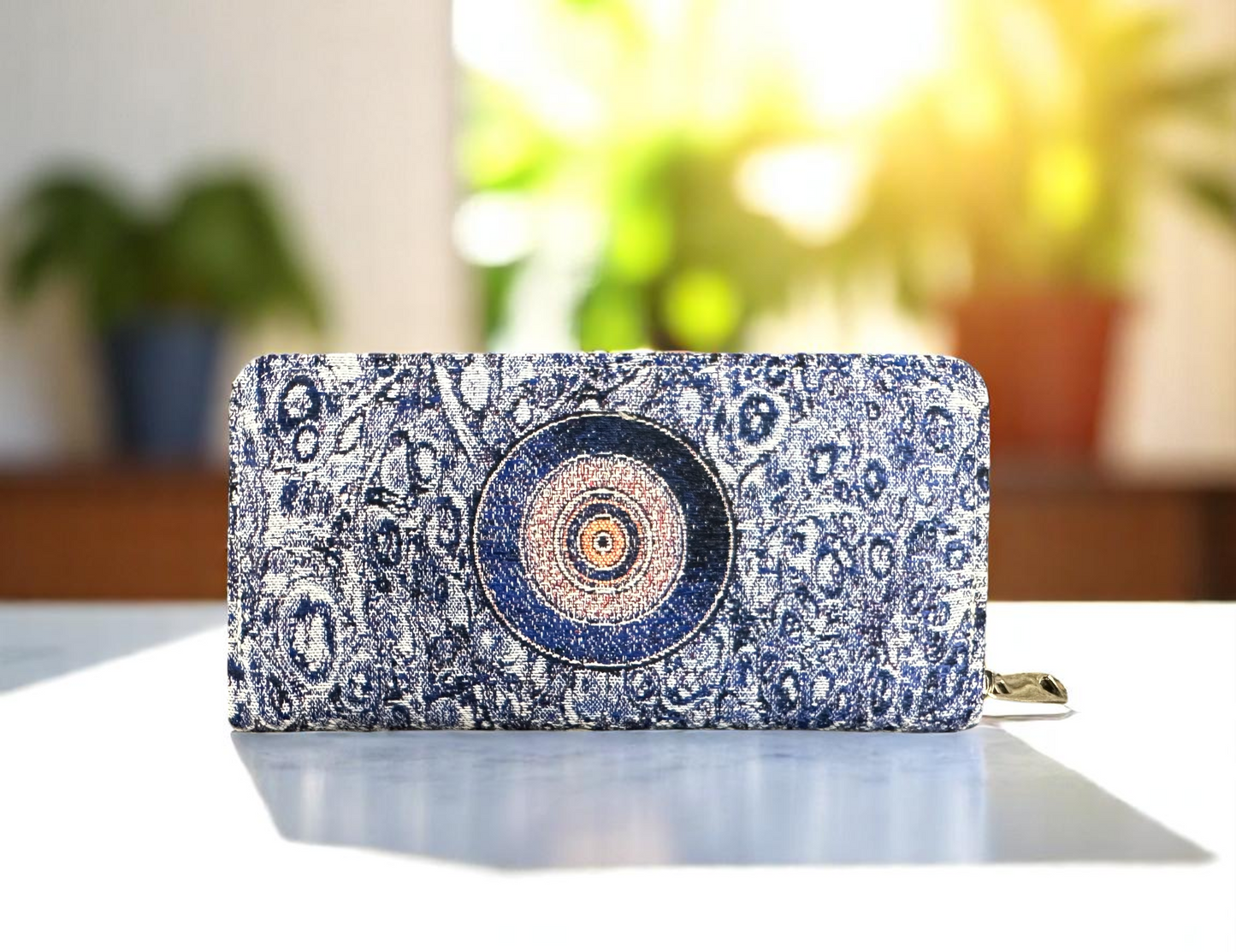 Authentic Tapestry Evil Eye Pattern Hardcase Wallet