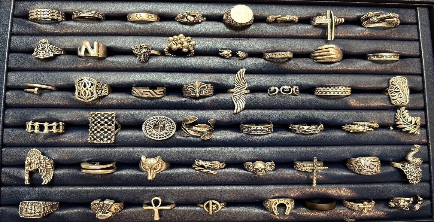 Wholesale Zircon Stainless Adjustable Rings MIX Design