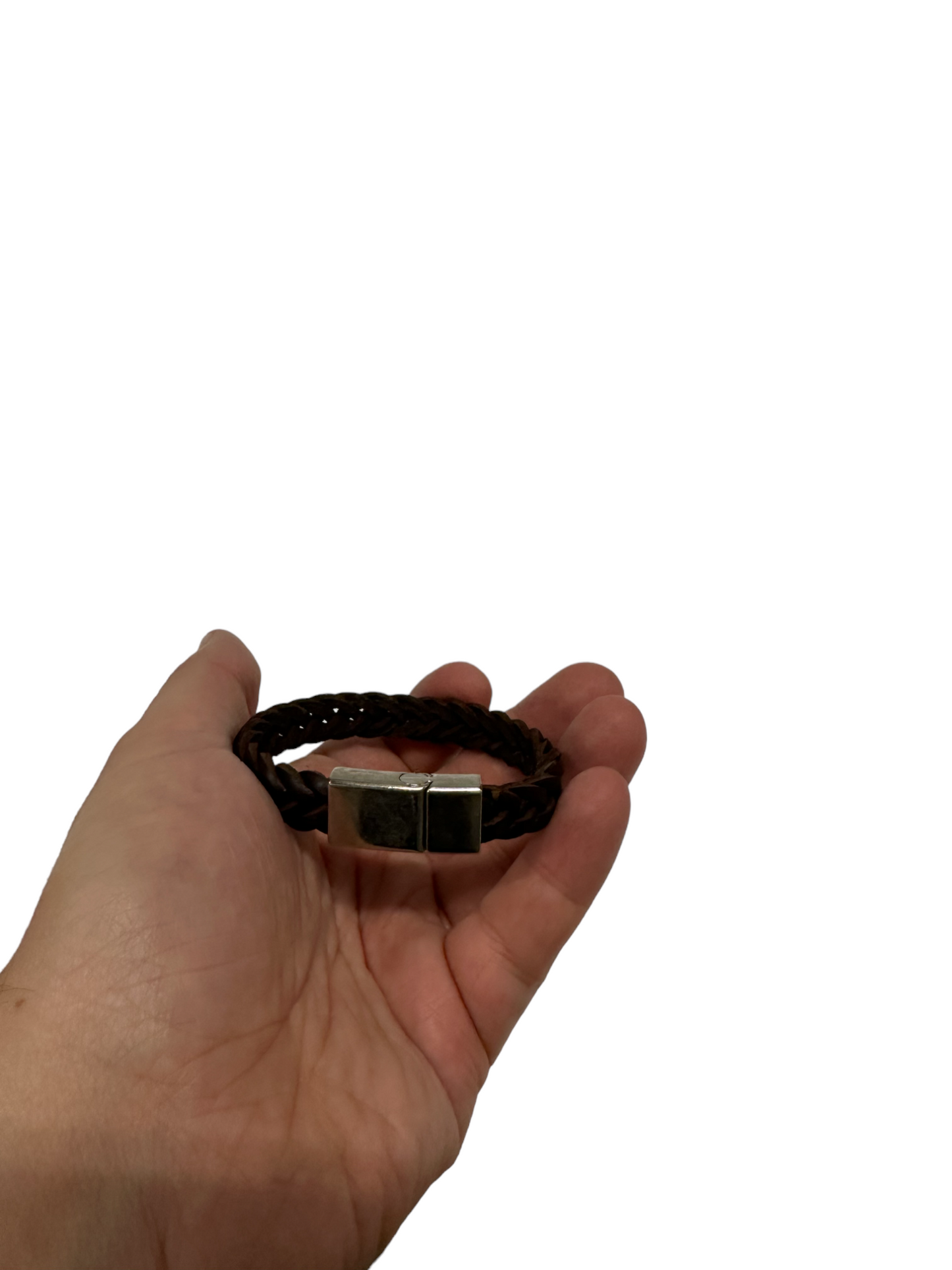 Braided Leather Bracelet Brown