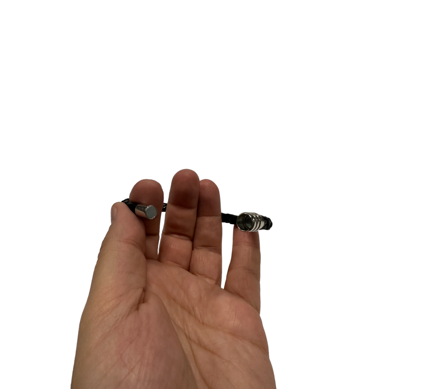 Braided Leather Bracelet Black