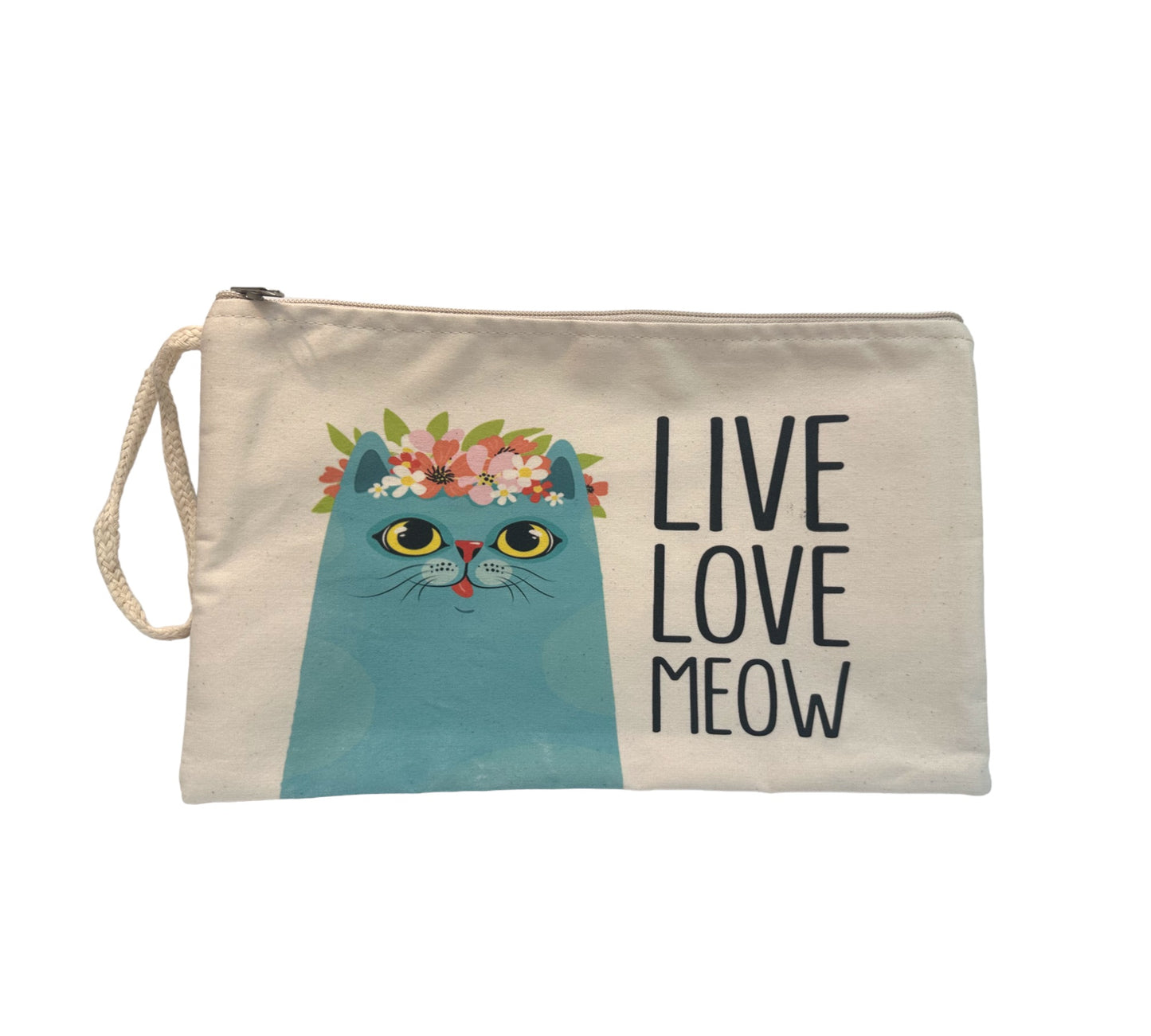 Cat Printed Canvas Wallets