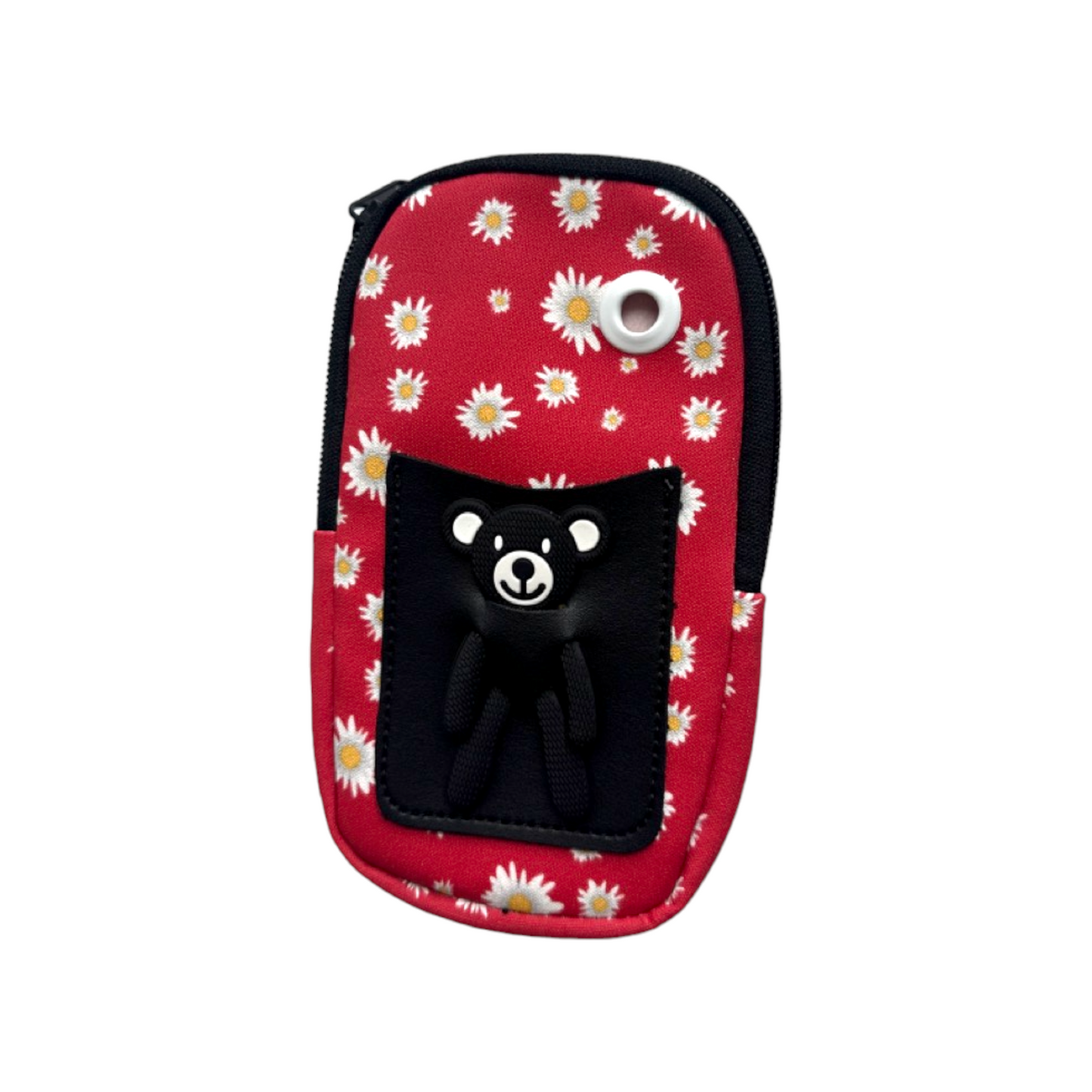Little Bear Cotton Crossbody Phonecase Bag Red