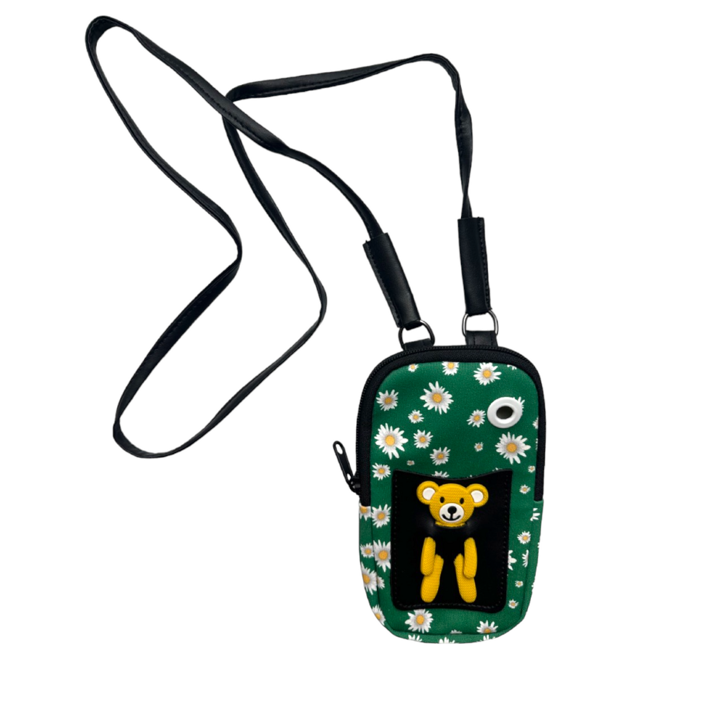 Little Bear Cotton Crossbody Phonecase Green