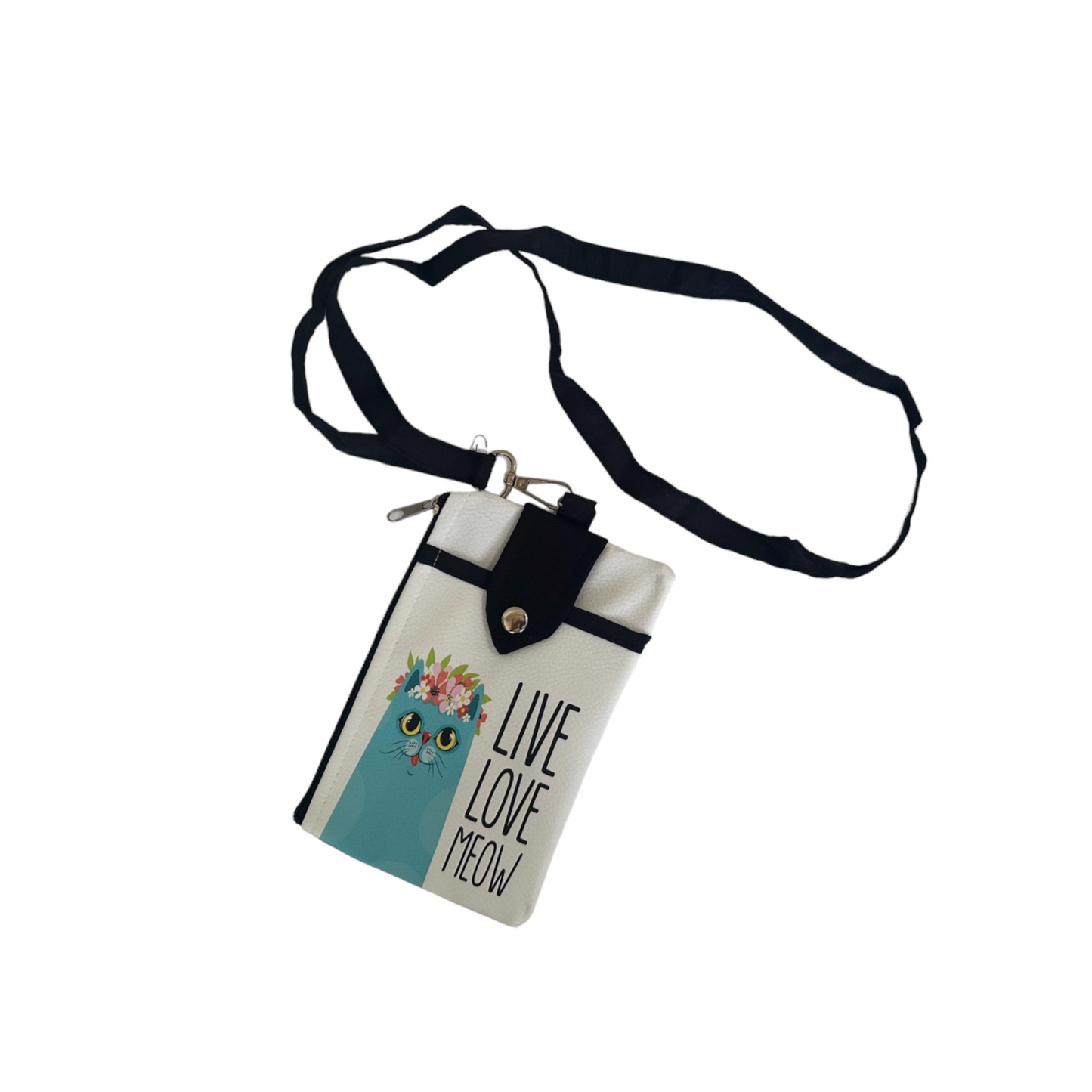 Travel Neck Wallet Passport Holder Cat