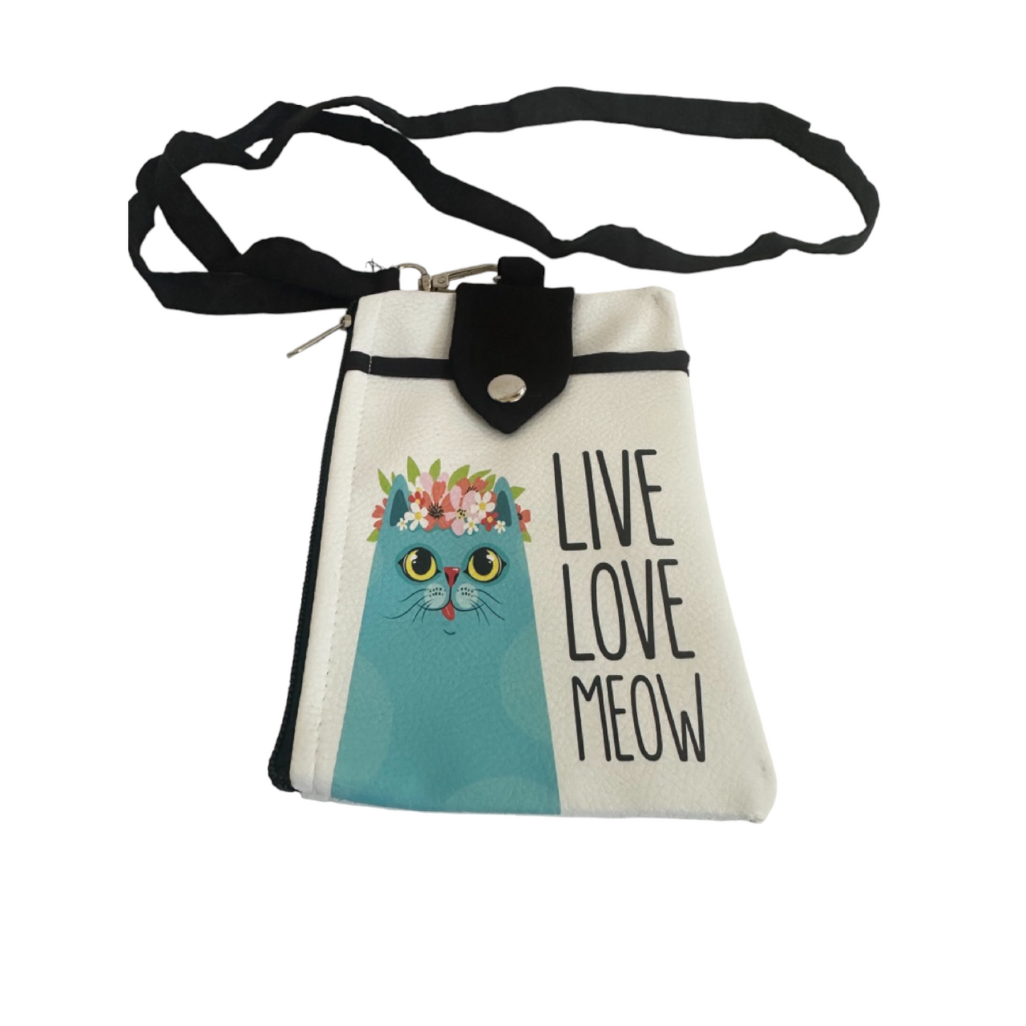 Travel Neck Wallet Passport Holder Cat