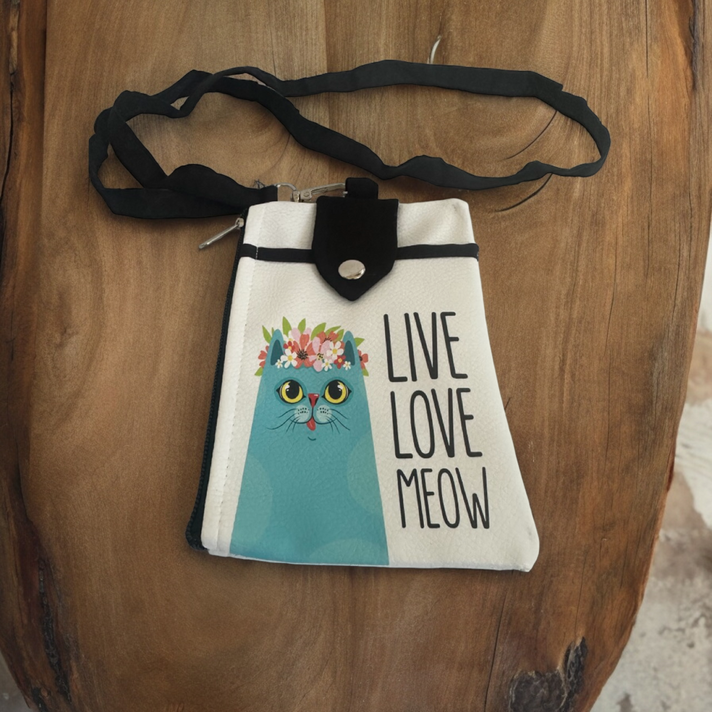 Travel Neck Wallet Passport Holder Cat