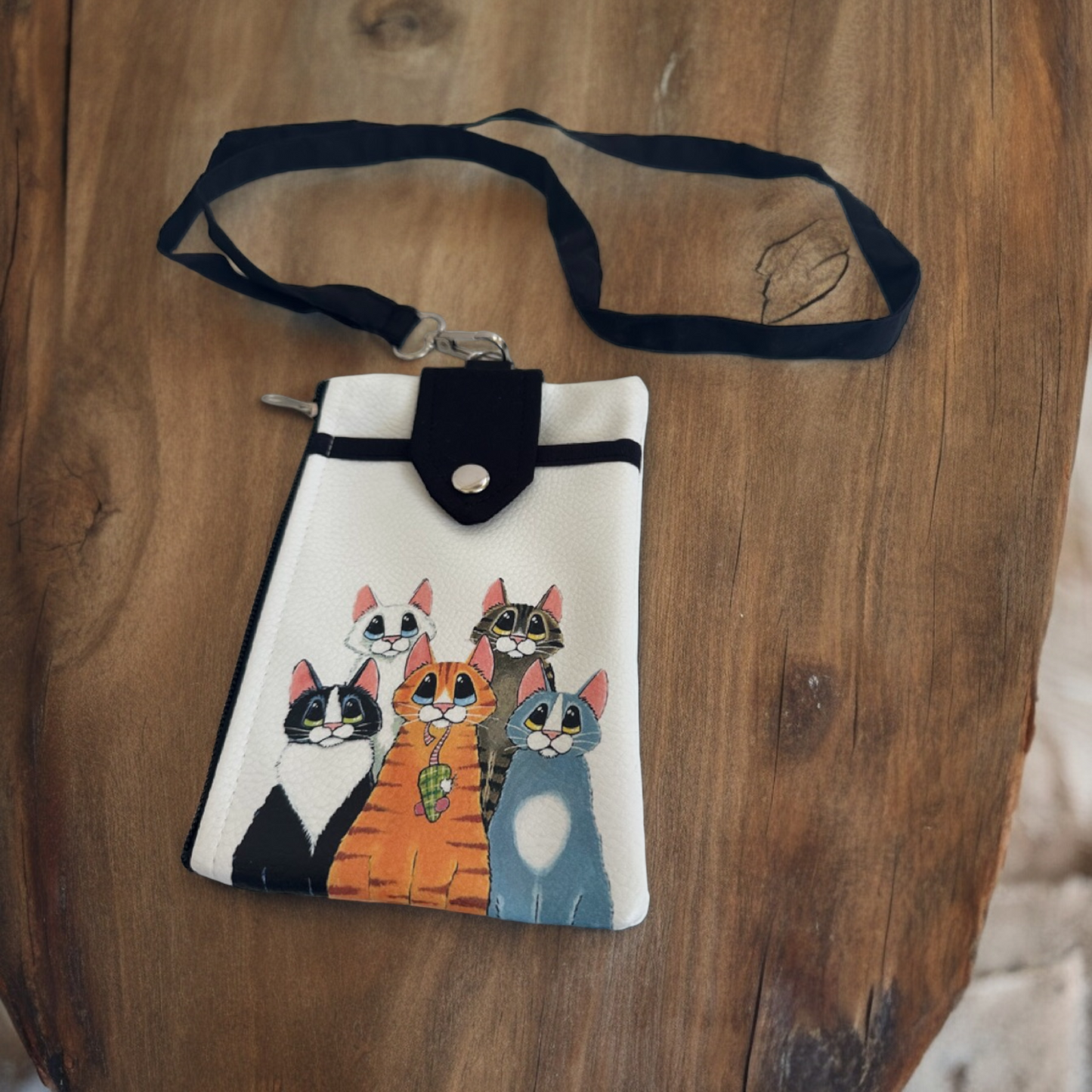 Travel Neck Wallet Passport Holder Cats