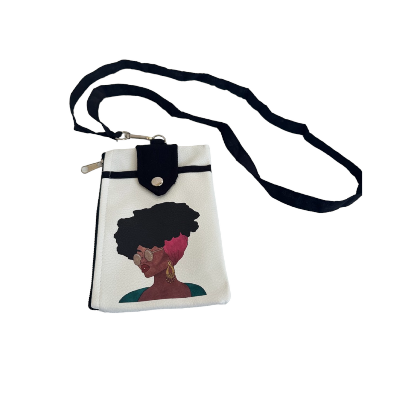 Travel Neck Wallet Passport Holder Cool Afro