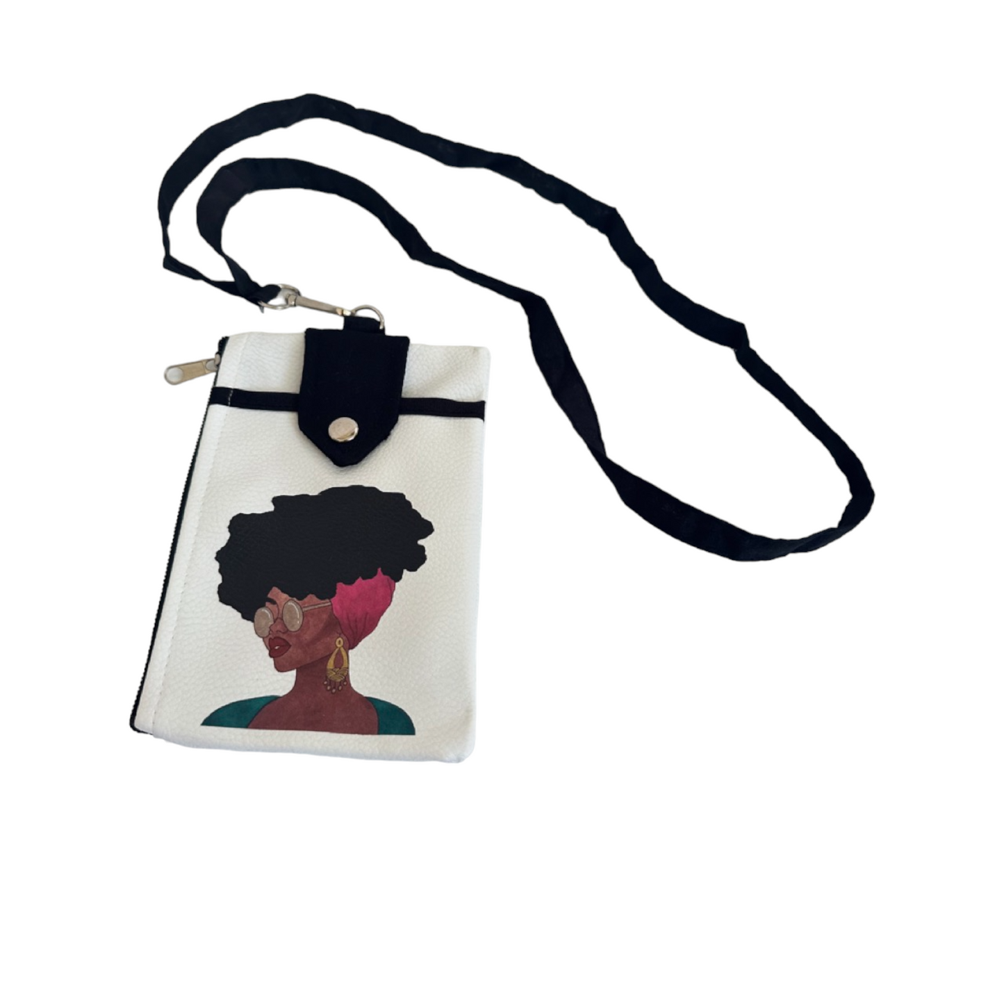 Travel Neck Wallet Passport Holder Cool Afro