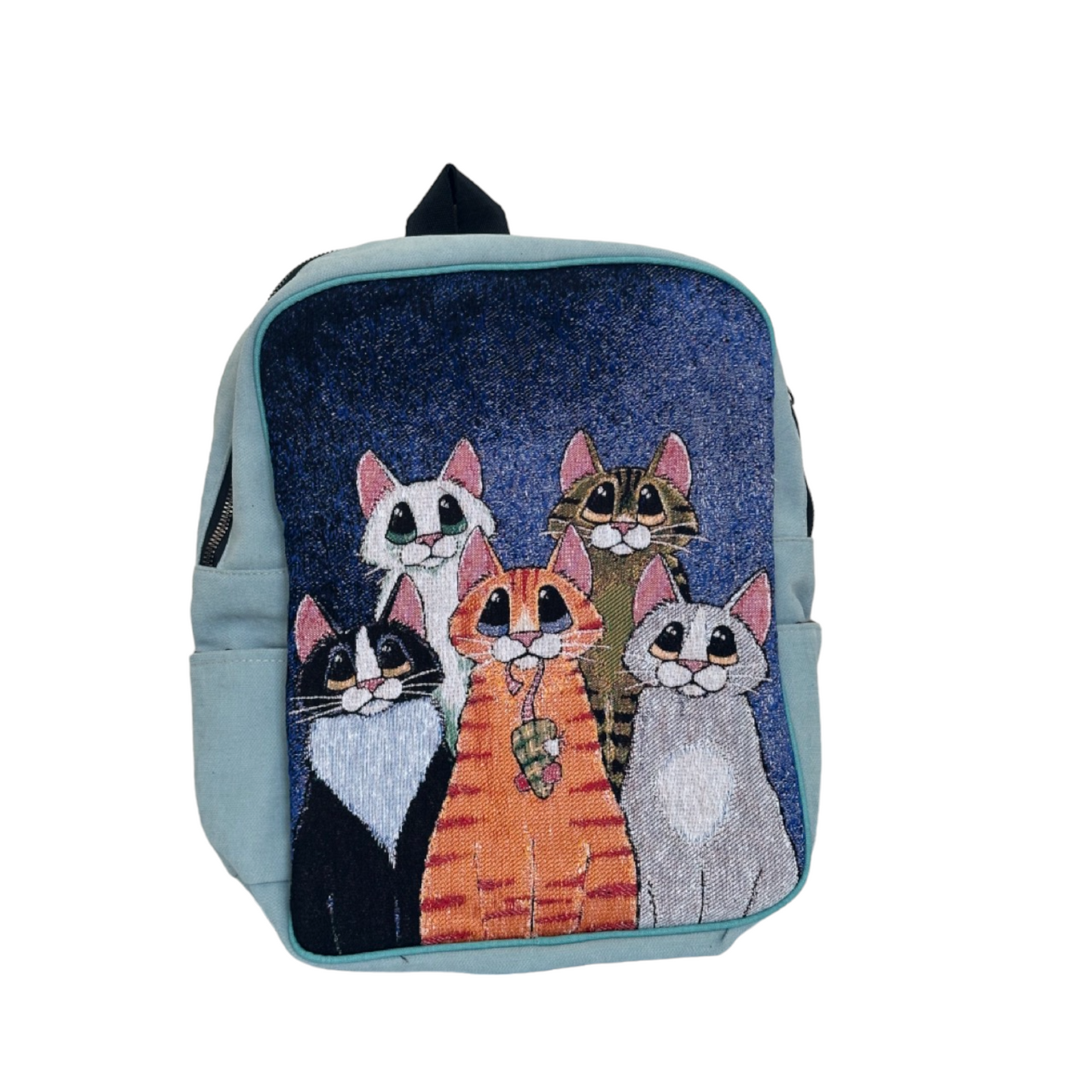 Vintage Tapestry Backpack Cat Pattern