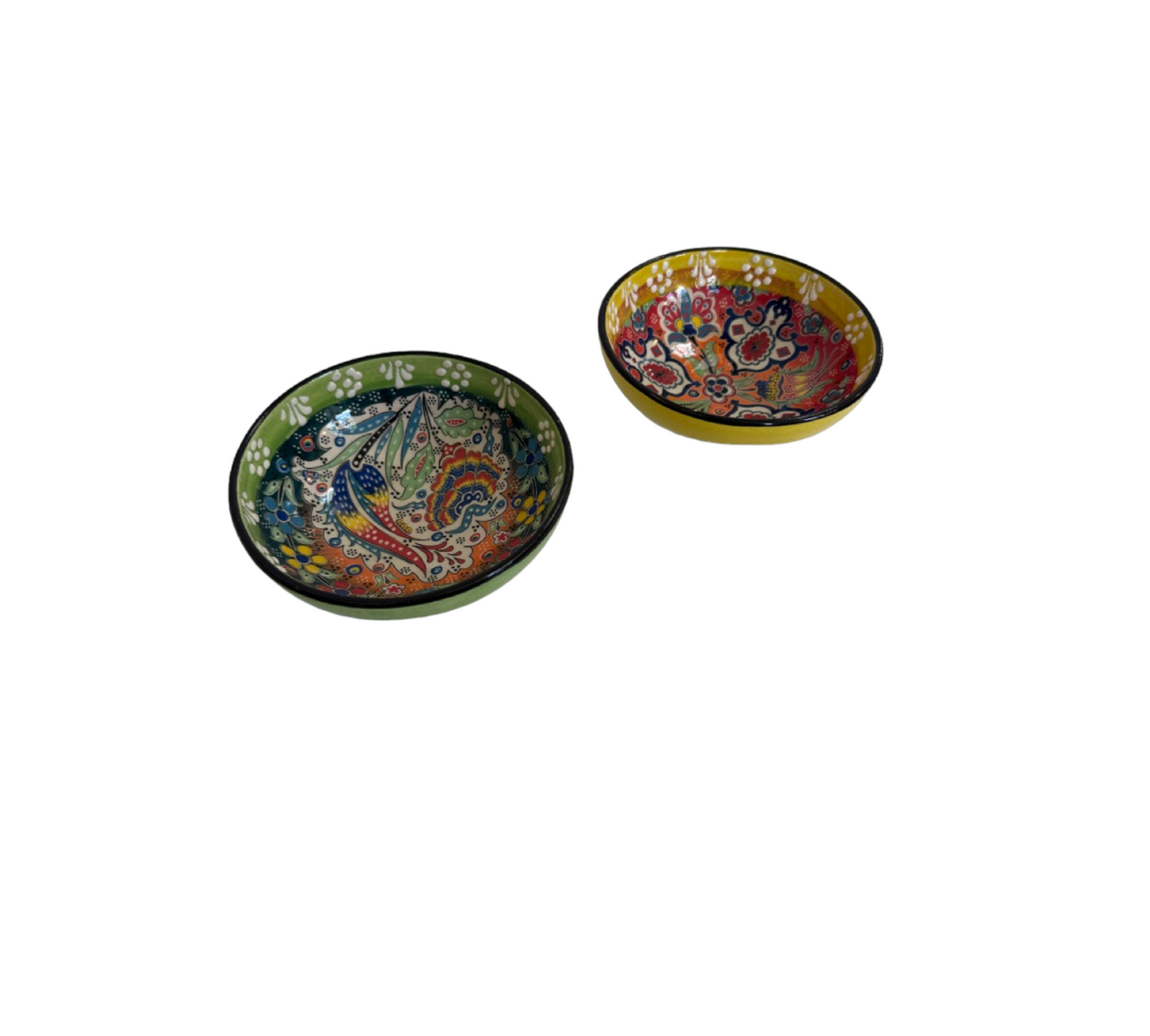 Turkish Handmade Ceramic Bowl Set of 2 pcs 5" in