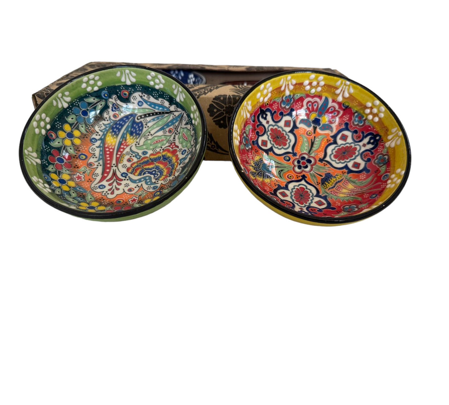 Turkish Handmade Ceramic Bowl Set of 2 pcs 5" in