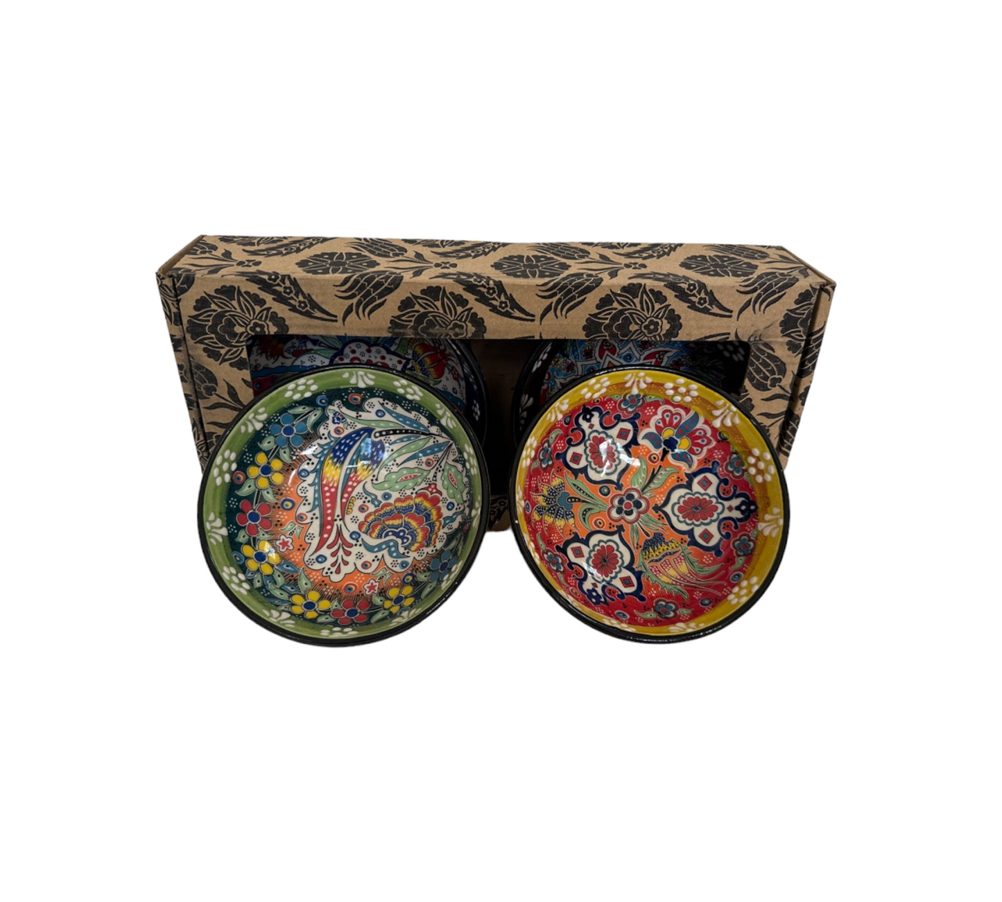 Turkish Handmade Ceramic Bowl Set of 2 pcs 5" in