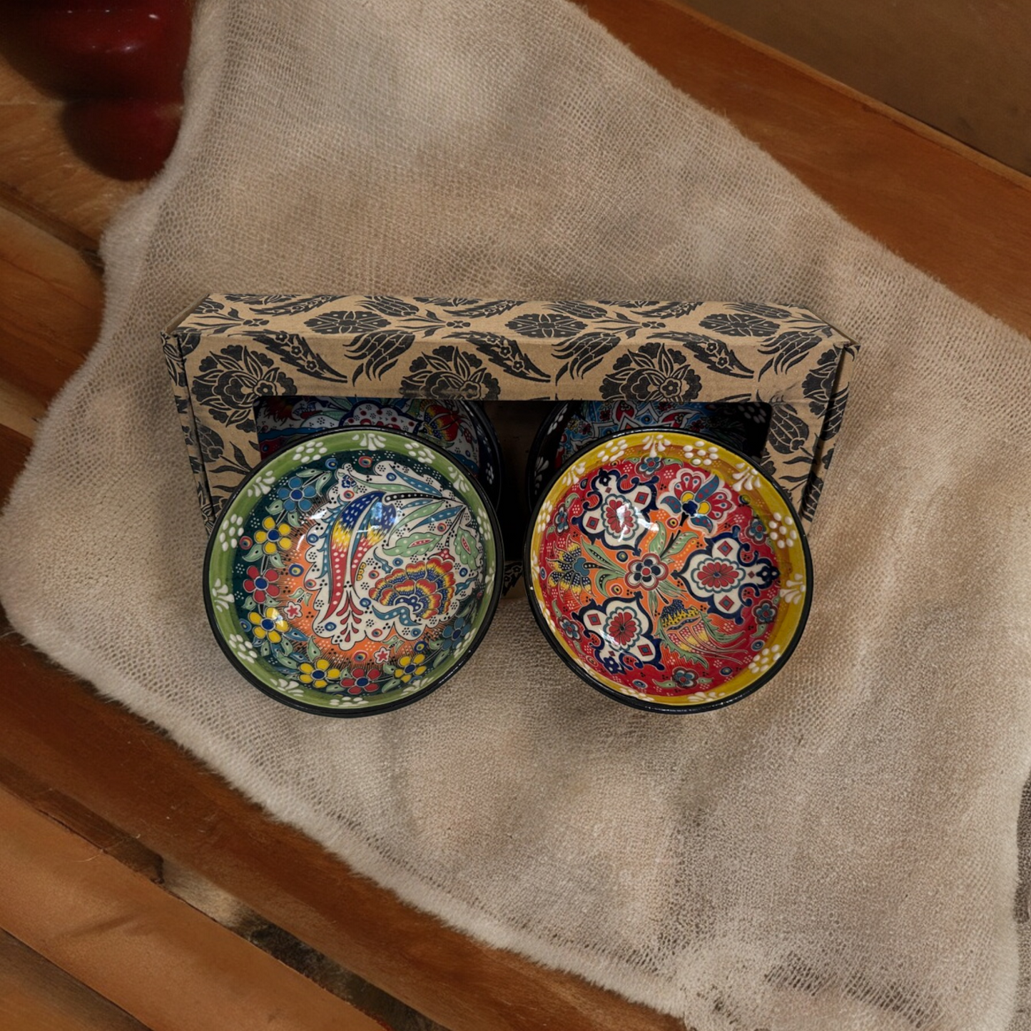 Turkish Handmade Ceramic Bowl Set of 2 pcs 5" in