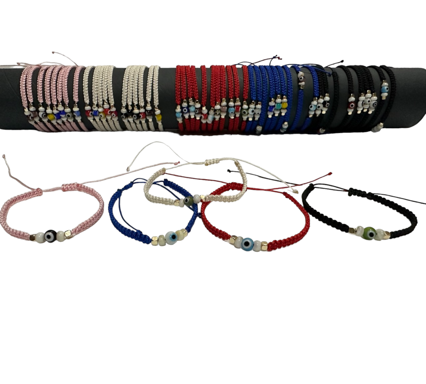 Adjustable Evil Eye Threaded Bracelets Mix Color