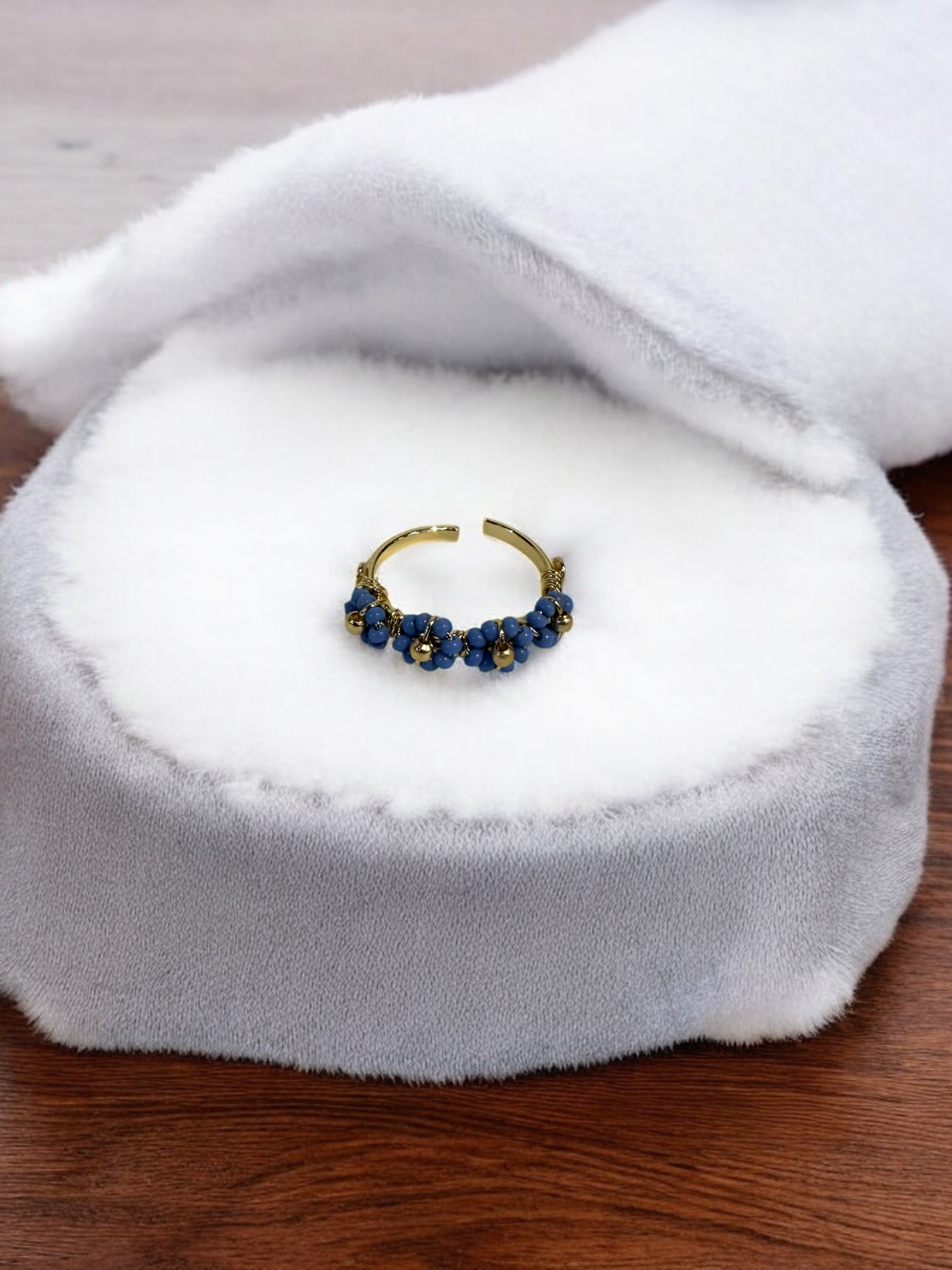 Wholesale Adjustable Zircon Rings- Flower-Mix Color