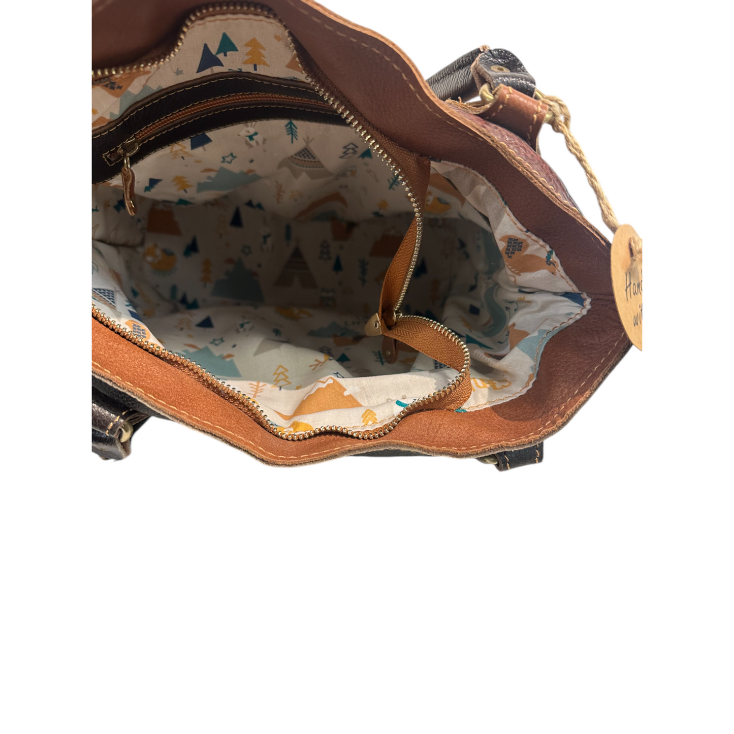 Handmade Hand Painted Genuine Leather Shoulder Bag
