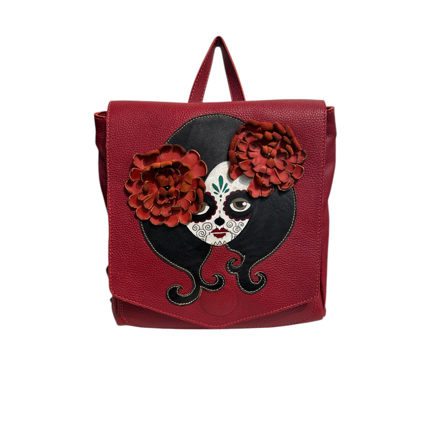 Handmade Hand Painted Genuine Leather Backpack